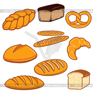 Set of bread s. Fresh bakery. Design elements for po - vector clip art