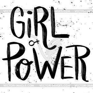 Girl Power. lettering phrase - vector image