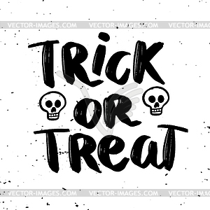 Trick or Treat. lettering phrase ba - vector image