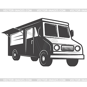 Food truck emblem . Design element for label, - vector image