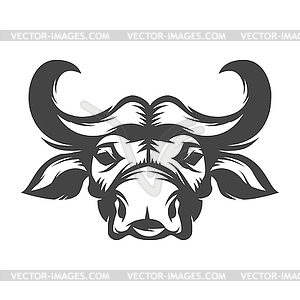 Buffalo head . Design elements for logo, label, - vector clip art