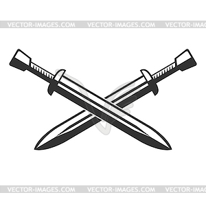Two crossed swords . illustra - vector clip art