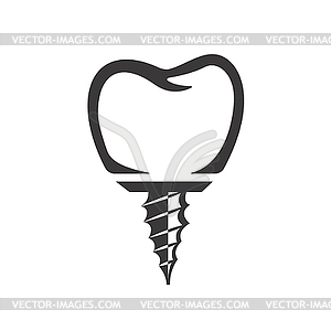 Denture icon. False teeth. Design element for - vector clipart