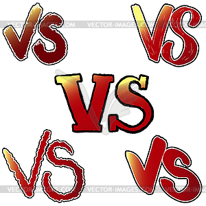 Versus letters. Symbol competition VS - vector image