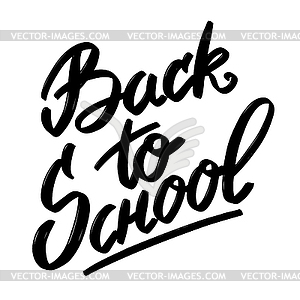 Back to School. lettering phrase ba - vector image