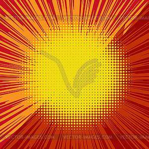 Radial background with comic book speed lines - vector clip art