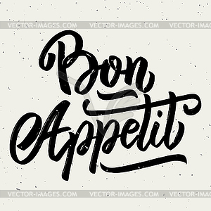 Bon appetit. lettering phrase  - vector clip art