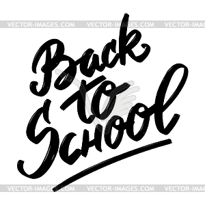 Back to School. lettering phrase  - vector clipart