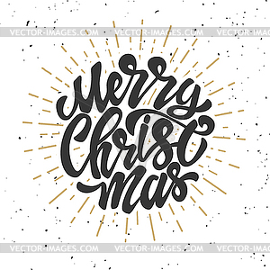 Merry christmas. lettering phrase  - vector clipart