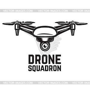 Drone . Design elements for logo, label, emblem, - vector image