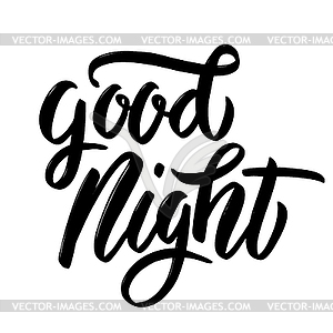 Good night. lettering phrase on light background - royalty-free vector image