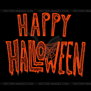 Happy Halloween. lettering phrase - vector image