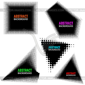 Set of halftone design elements . Design elements - vector image