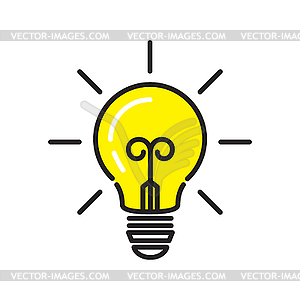 Light bulb icon  - vector clipart