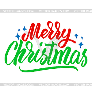 Merry Christmas. lettering phrase  - vector image