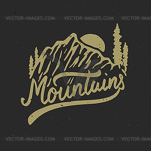 Mountains. with mountains - vector clip art