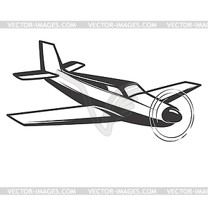 Airplane  - white & black vector clipart