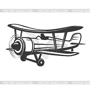 Vintage aeroplane . Design elements for logo, label - vector clipart