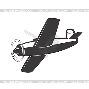 Vintage aeroplane . Design elements for logo, label - vector clip art