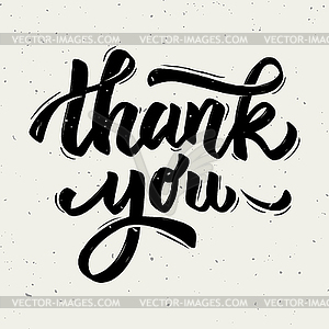 Thank you. lettering phrase - vector clip art