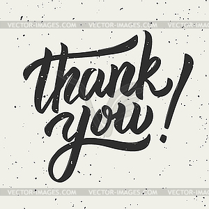 Thank you! lettering phrase. Vect - royalty-free vector clipart