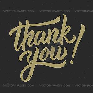 Thank you! lettering phrase - vector image