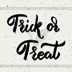 Trick or treat. lettering phrase  - white & black vector clipart