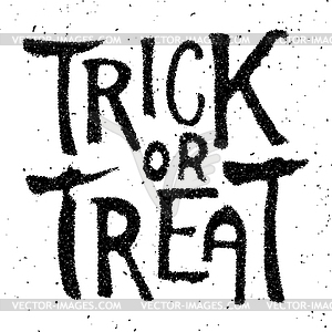 Trick or treat. Halloween theme. lettering phrase - vector image