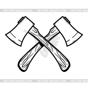 Crossed axes  - vector clipart