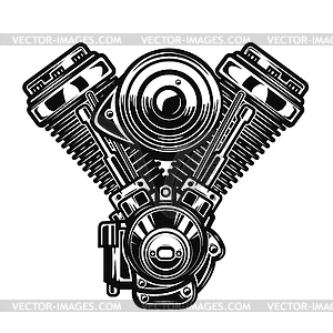 Motorcycle engine  - vector clipart