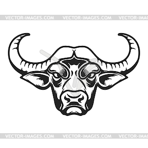 Buffalo head icon - vector image