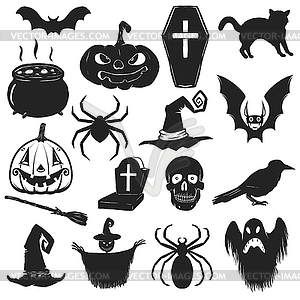 Set of halloween icons. Trick or treat. Halloween - vector clipart