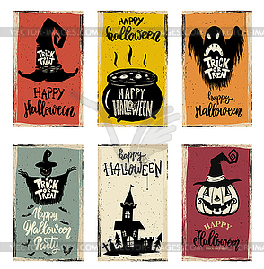 Set of halloween banner templates. Monster - vector EPS clipart