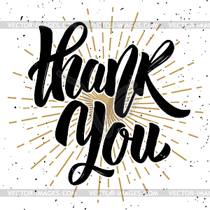 Thank you. lettering phrase  - vector clipart