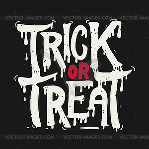 Trick or treat. Halloween theme. lettering phrase - vector image