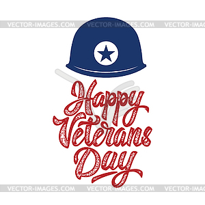 Happy veterans day emblem template  - vector clipart