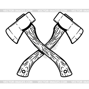 Crossed axes  - vector clipart