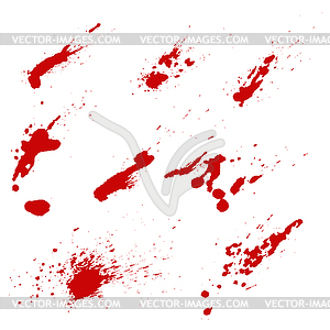 Set of blood splashes . design element - vector image