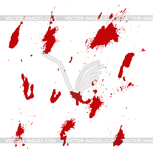 Set of blood splashes  - vector clipart