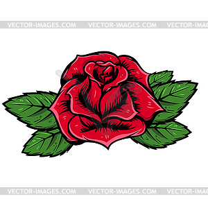 Cartoon rose . design element - royalty-free vector clipart