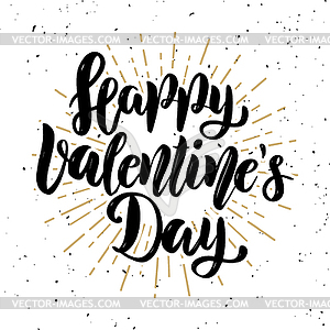 Happy valentines day. motivation lettering quote. - vector clip art