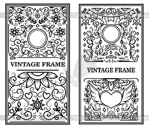 Vintage frame on light background. design element - vector image