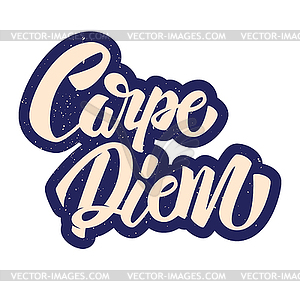 Carpe diem. Lettering in graffiti style phrase. - royalty-free vector clipart