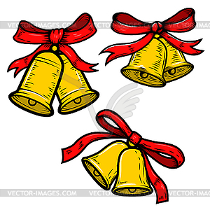 Set of Christmas bells s. Design elements for - vector image