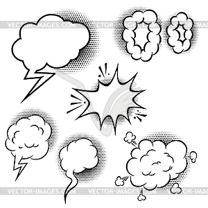 Set of comic style speech balloons. Design - vector clipart