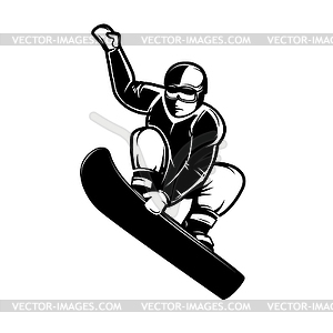 Snowboarder . Design element for emblem, sign, - vector image