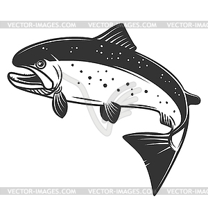 Salmon . Fishing. Seafood. Design element for - vector clipart