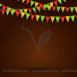 Empty background with carnival flags - vector clip art