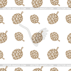 Seamless pattern with beer hop. Design element for - royalty-free vector clipart