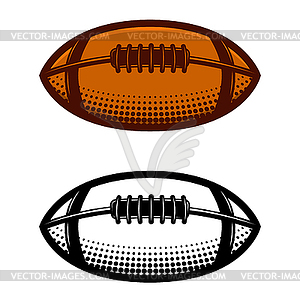 American football ball . Design element for logo, - vector clip art
